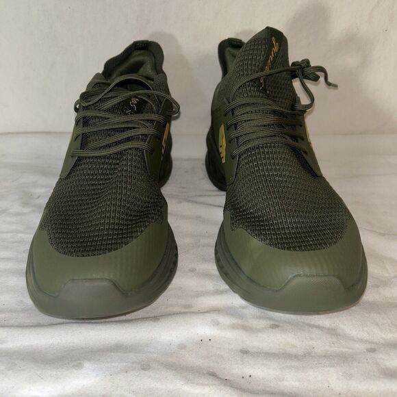 Womens Slip On Walking Shoes Gym Sneakers 10.5 Army Green - Picture 7 of 12